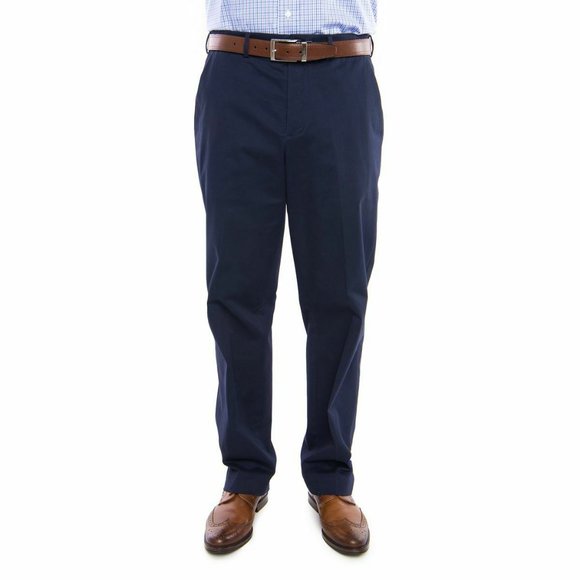 MagnaClick Men's Classic-Fit Flat Front Pants - Picture 1 of 9